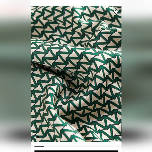 H&M Satin wrap dress green patterned. Size small NWT - Picture 2 of 9